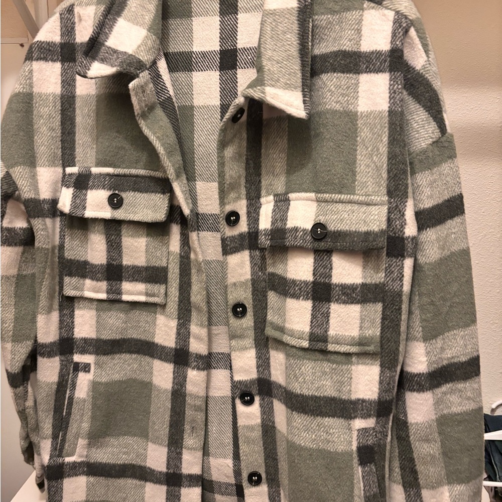 Plaid Women's Jacket in Green and Black